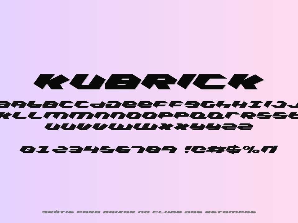 Fonte Kubrick Grátis Para Baixar