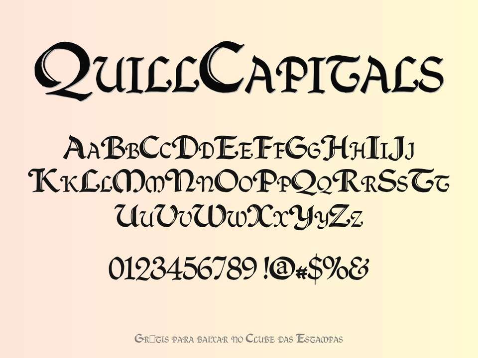 Fonte Quillcapitals Grátis Para Baixar