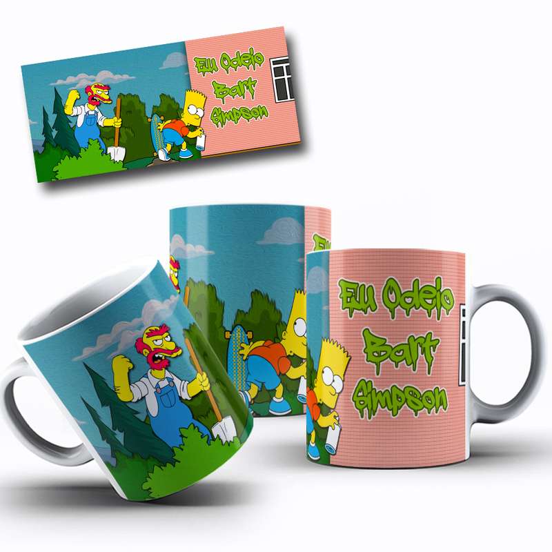 Arte Para Caneca Simpsons Bart Simpson Cartoon 8