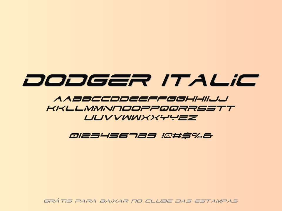 Fonte Dodger Italic Grátis Para Baixar