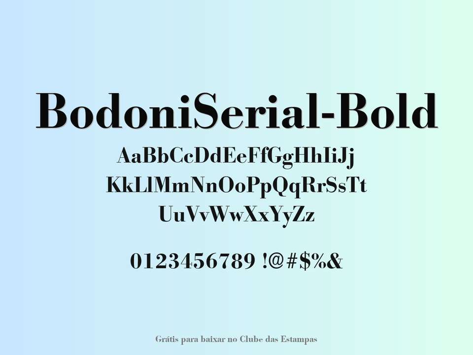 Fonte Bodoniserial Bold Grátis Para Baixar