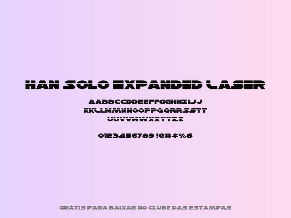 Fonte Han Solo Expanded Laser Grátis Para Baixar
