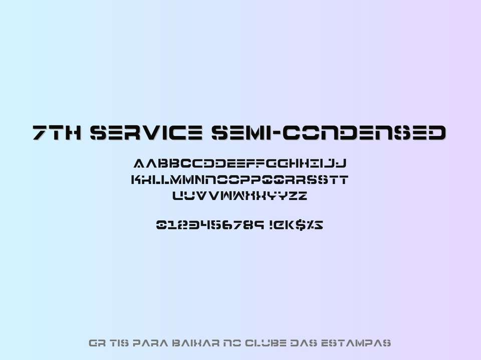 Fonte 7th Service Semi Condensed Grátis Para Baixar