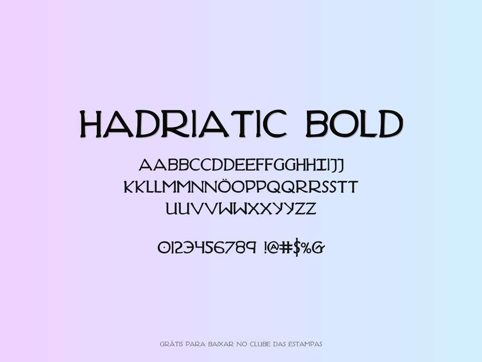 Fonte Hadriatic Bold Grátis Para Baixar