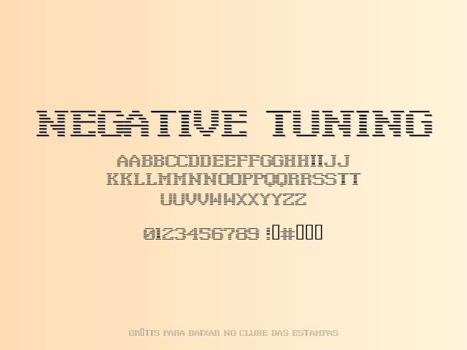 Fonte Negative Tuning Grátis Para Baixar