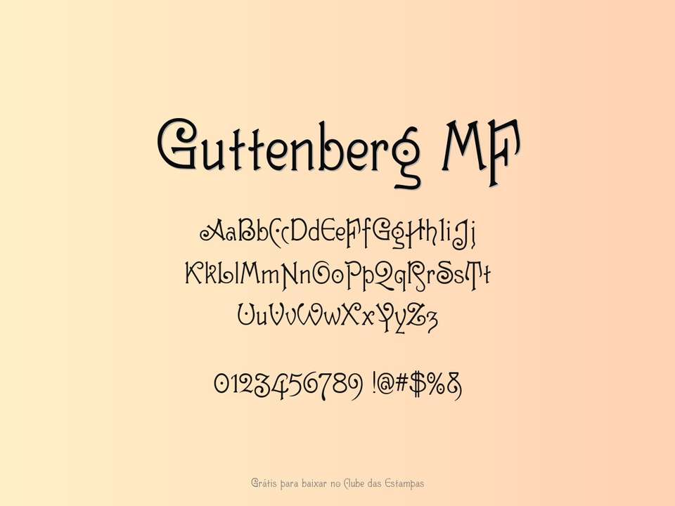Fonte Guttenberg Mf Grátis Para Baixar