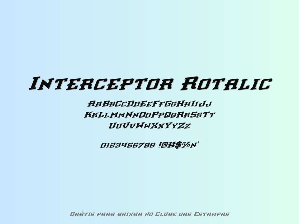 Fonte Interceptor Rotalic Grátis Para Baixar