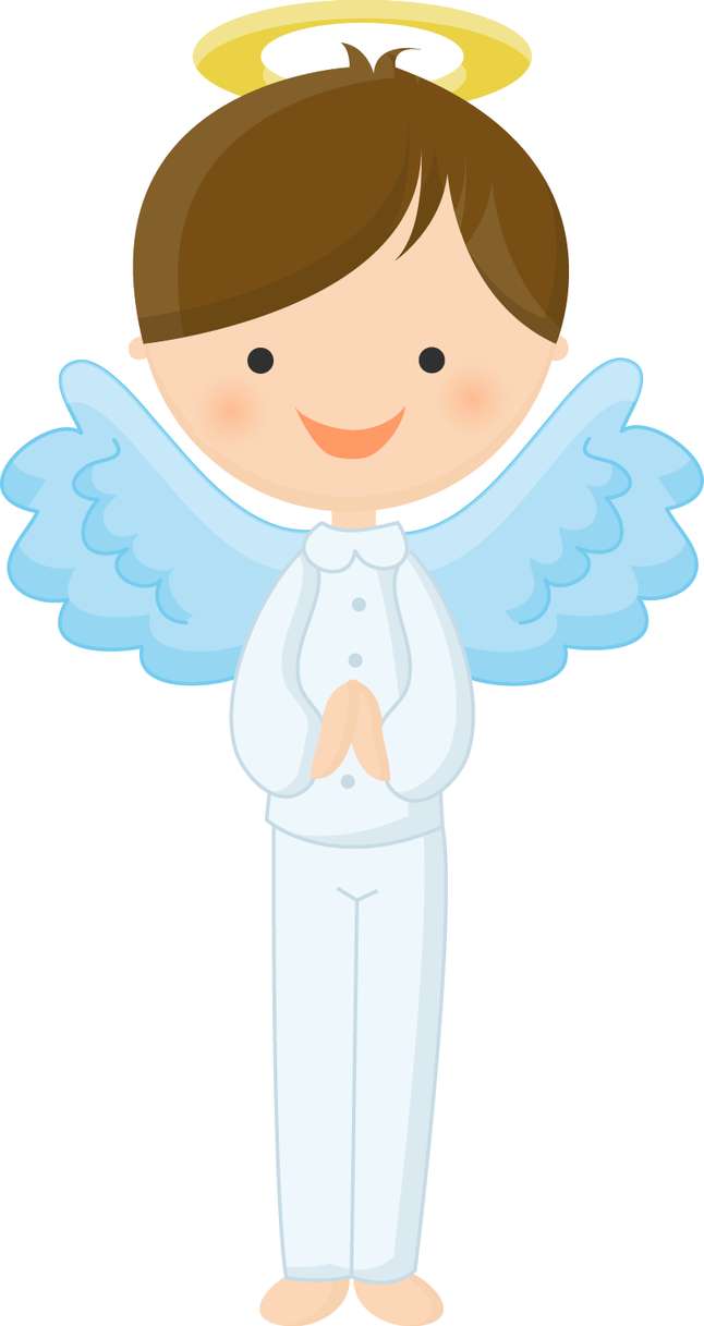 Anjo Desenhado Com Asas Azuis Religioso Png Grátis Para Baixar
