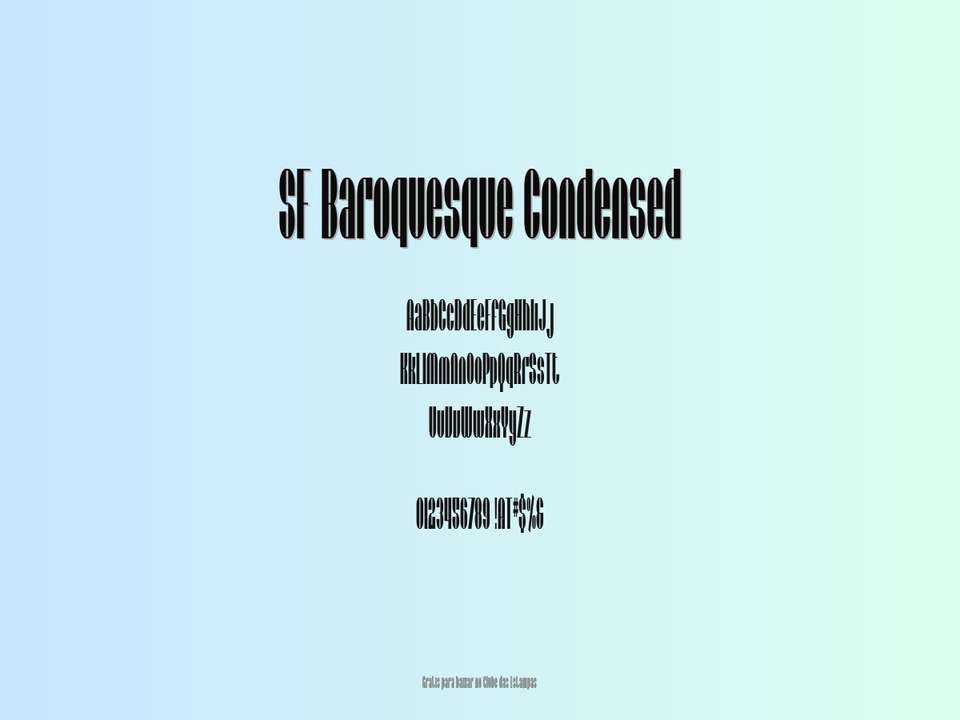 Fonte Sf Baroquesque Condensed Grátis Para Baixar