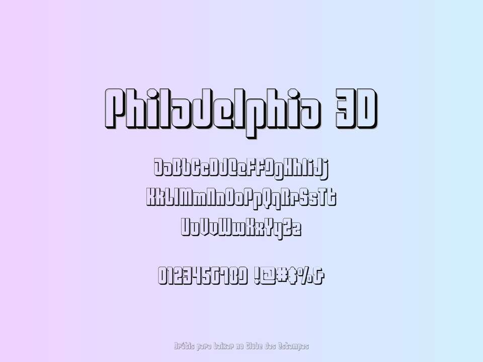 Fonte Philadelphia 3d Grátis Para Baixar
