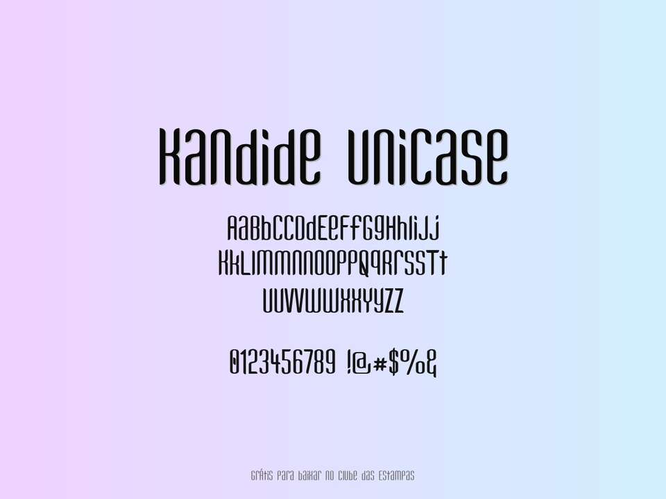 Fonte Kandide Unicase Grátis Para Baixar
