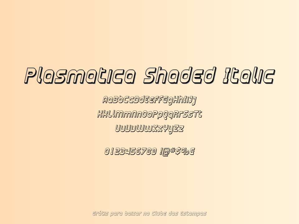 Fonte Plasmatica Shaded Italic Grátis Para Baixar
