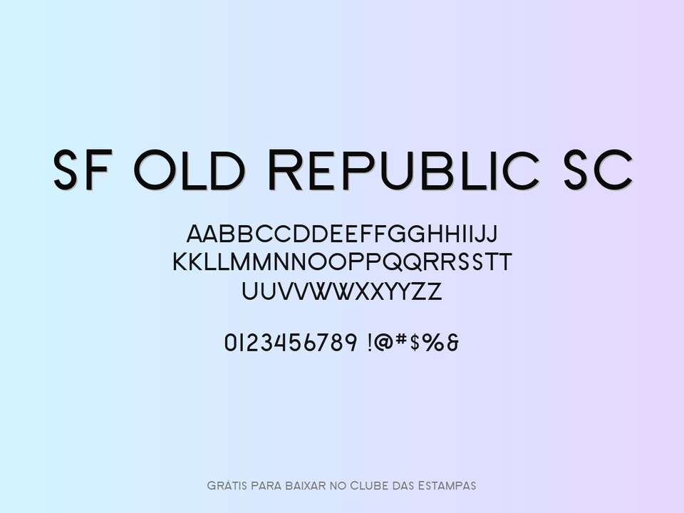 Fonte Sf Old Republic Sc Grátis Para Baixar