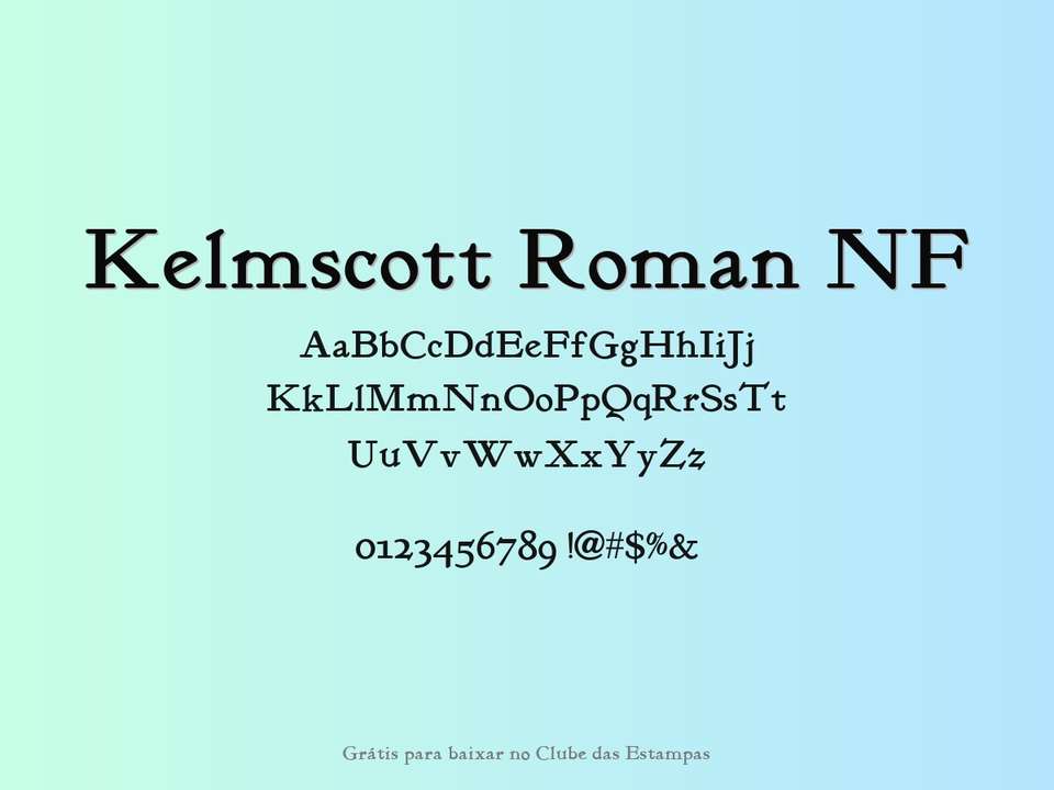Fonte Kelmscott Roman Nf Grátis Para Baixar