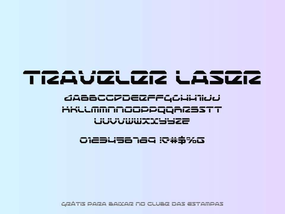 Fonte Traveler Laser Grátis Para Baixar