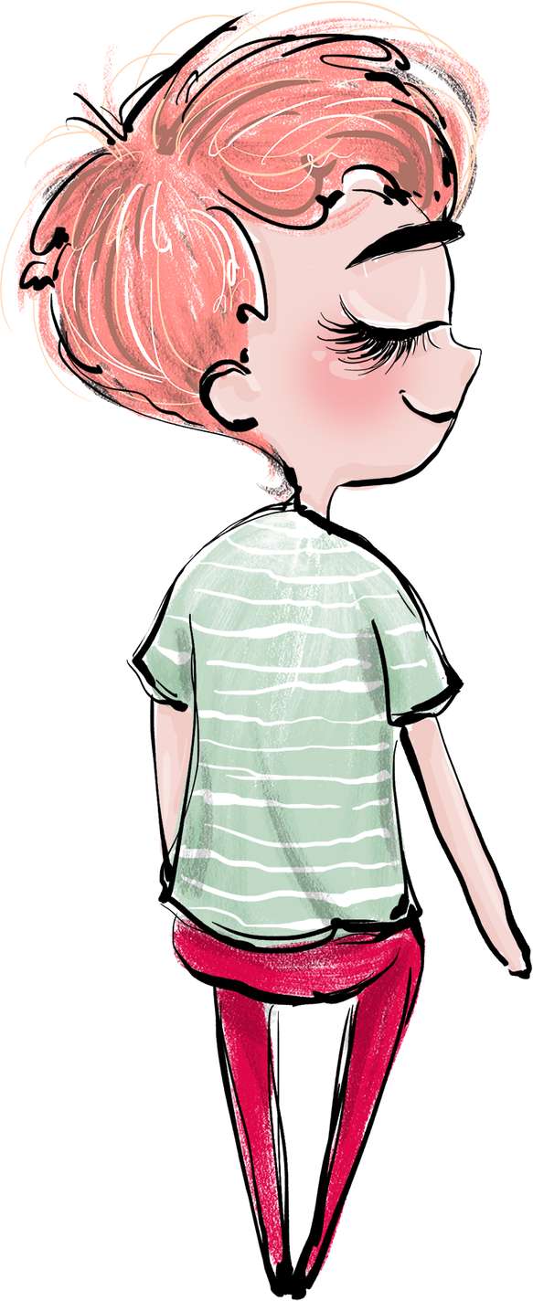 Personagem Fofo Cabelo Rosa Personagens Png Grátis Para Baixar