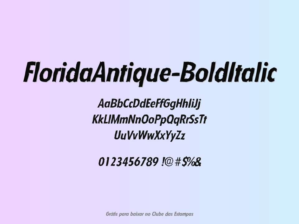Fonte Floridaantique Bolditalic Grátis Para Baixar