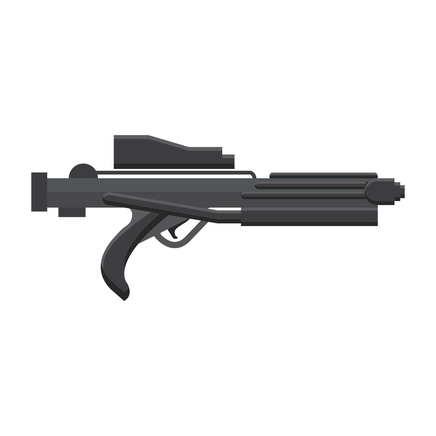 Rifle Automático Estilizado Cinza Armas Png Grátis Para Baixar
