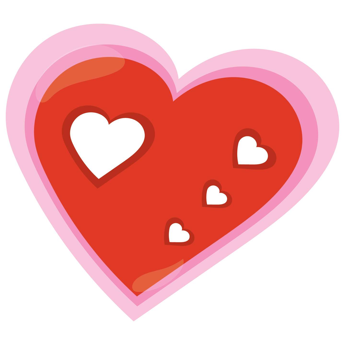 Coração Romântico Com Pequenos Corações Amor Png Grátis Para Baixar