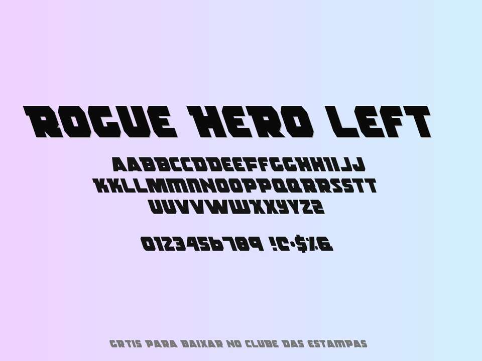 Fonte Rogue Hero Left Grátis Para Baixar