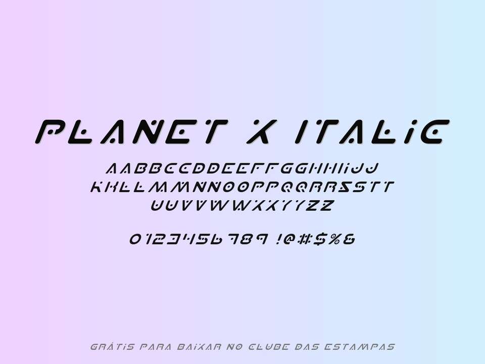 Fonte Planet X Italic Grátis Para Baixar