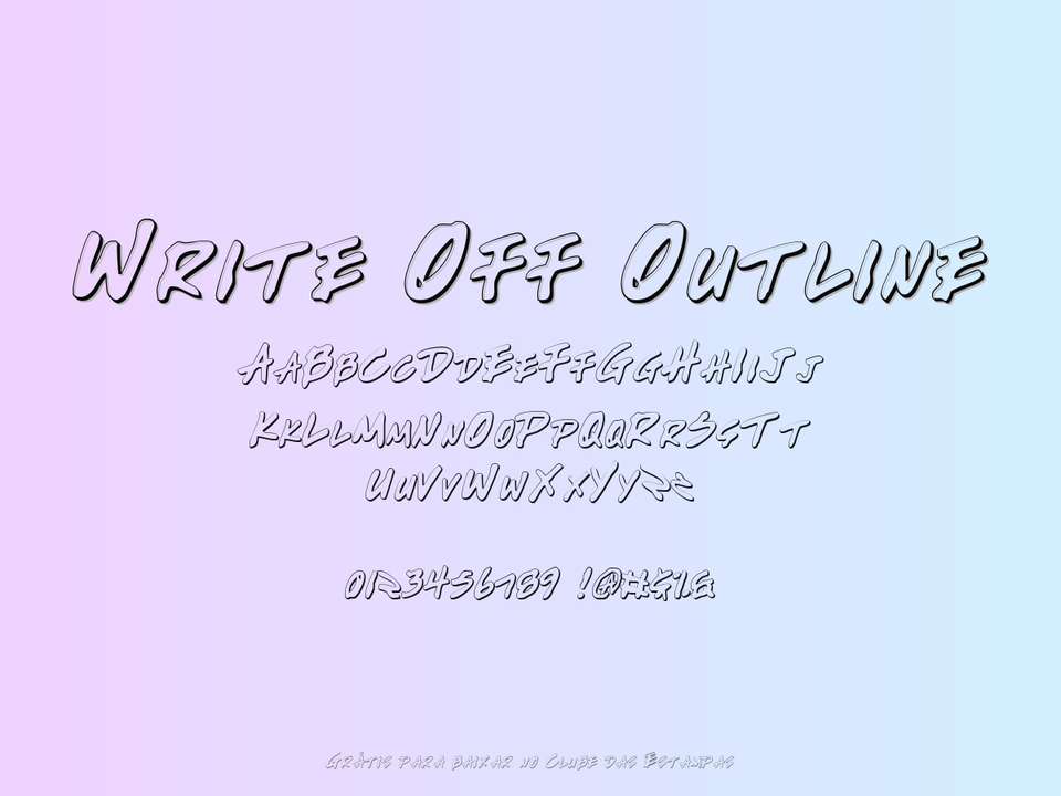 Fonte Write Off Outline Grátis Para Baixar