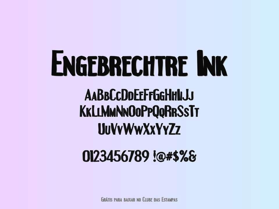 Fonte Engebrechtre Ink Grátis Para Baixar