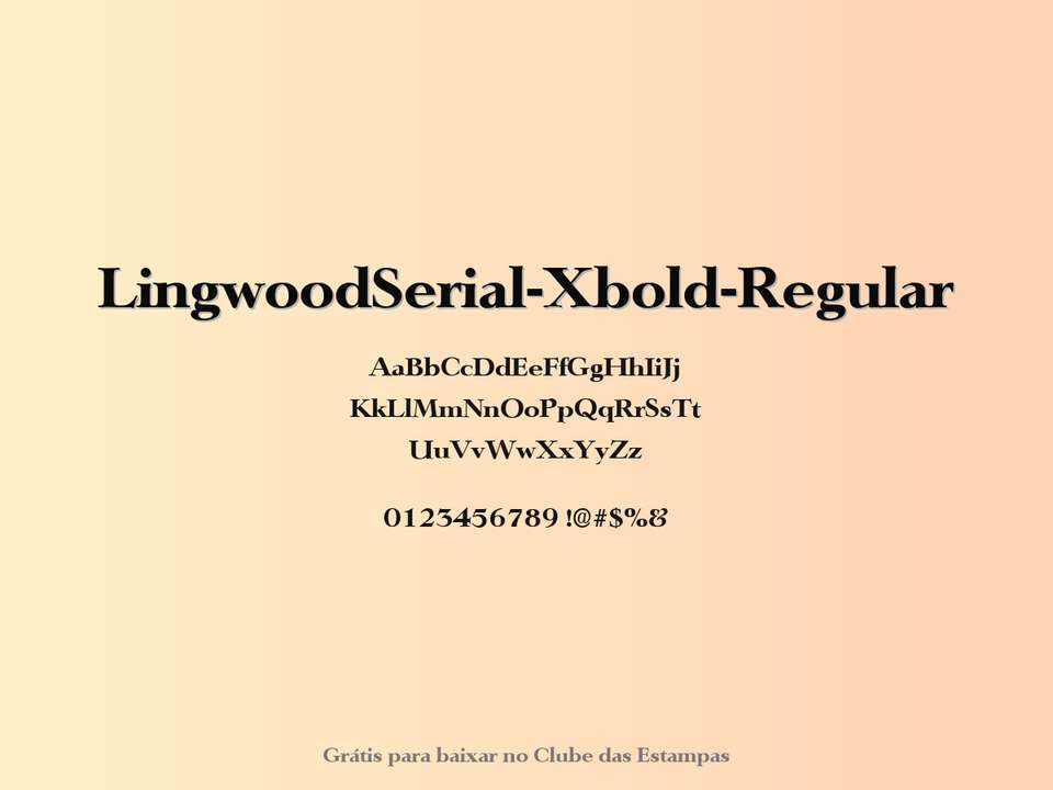 Fonte Lingwoodserial Xbold Regular Grátis Para Baixar