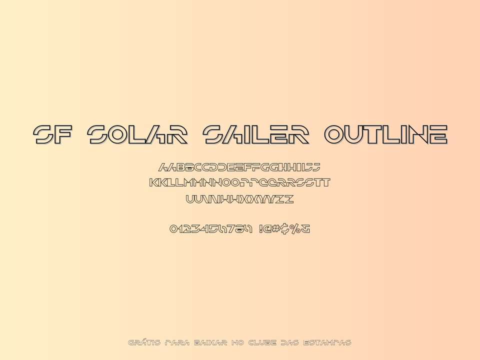 Fonte Sf Solar Sailer Outline Grátis Para Baixar