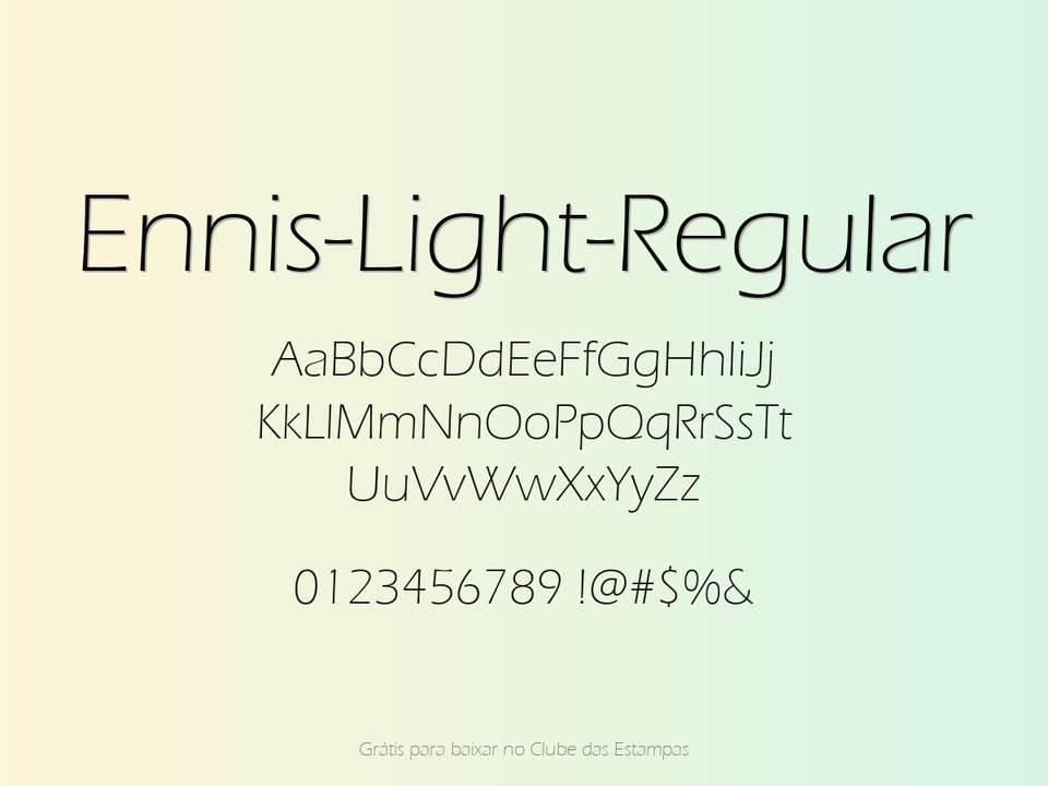 Fonte Ennis Light Regular Grátis Para Baixar