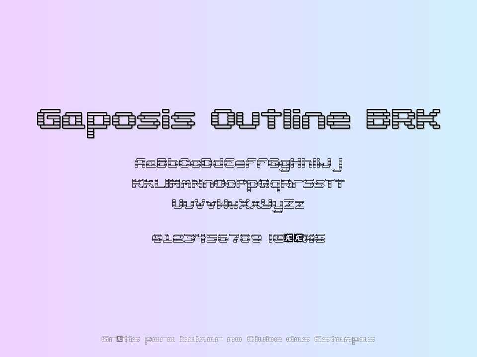Fonte Gaposis Outline Brk Grátis Para Baixar
