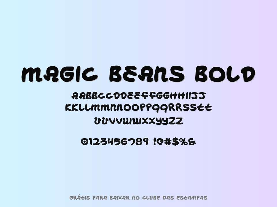 Fonte Magic Beans Bold Grátis Para Baixar