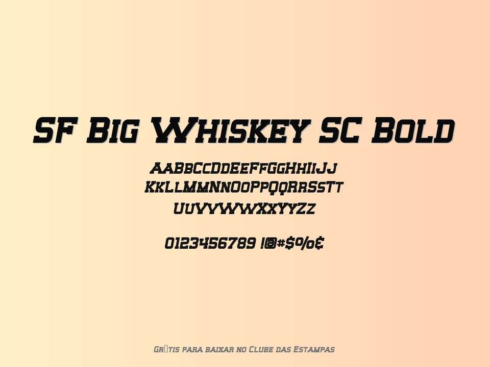 Fonte Sf Big Whiskey Sc Bold Grátis Para Baixar