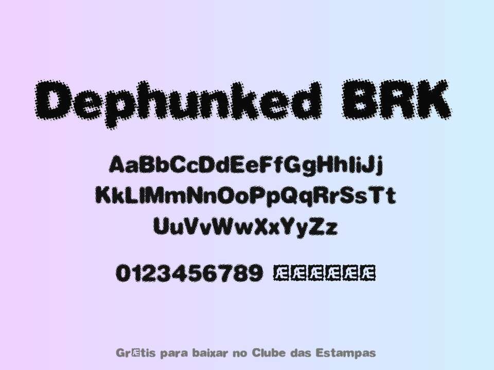 Fonte Dephunked Brk Grátis Para Baixar