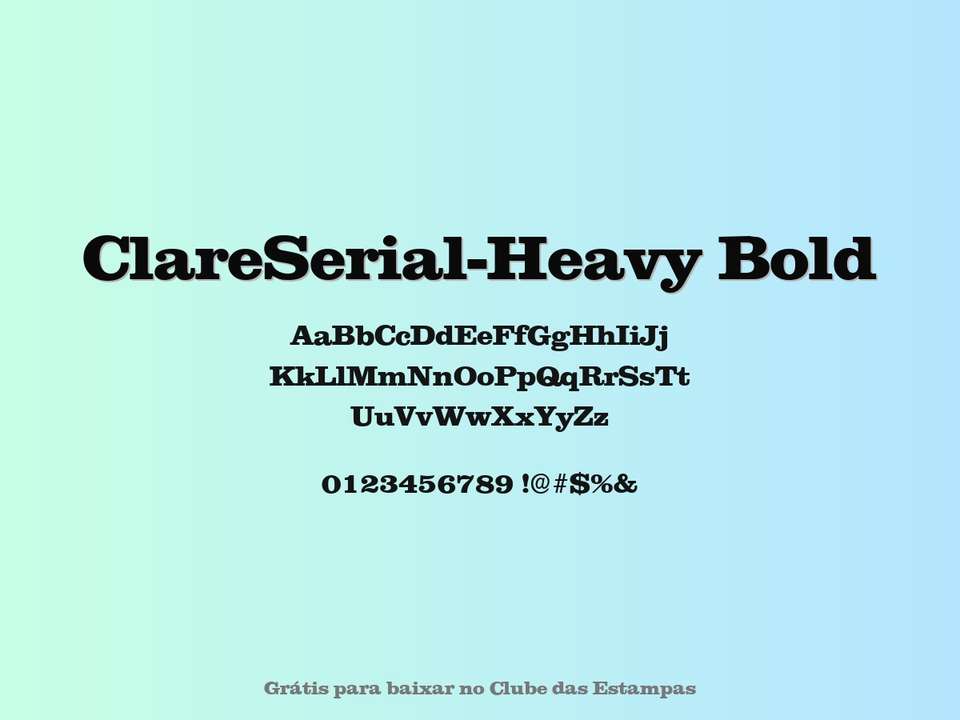 Fonte Clareserial Heavy Bold Grátis Para Baixar