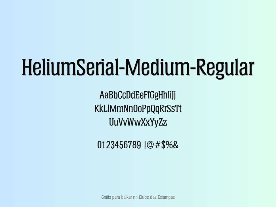 Fonte Heliumserial Medium Regular Grátis Para Baixar
