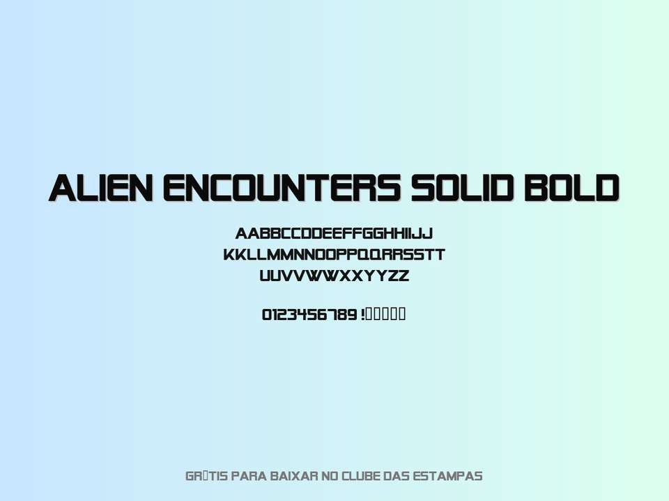 Fonte Alien Encounters Solid Bold Grátis Para Baixar