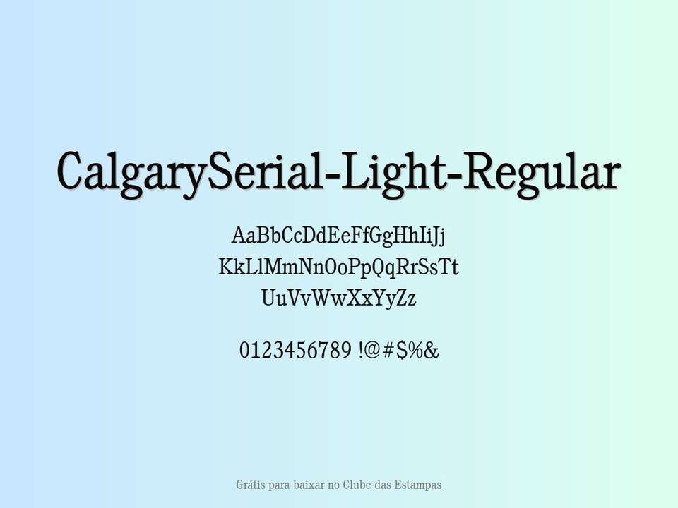 Fonte Calgaryserial Light Regular Grátis Para Baixar