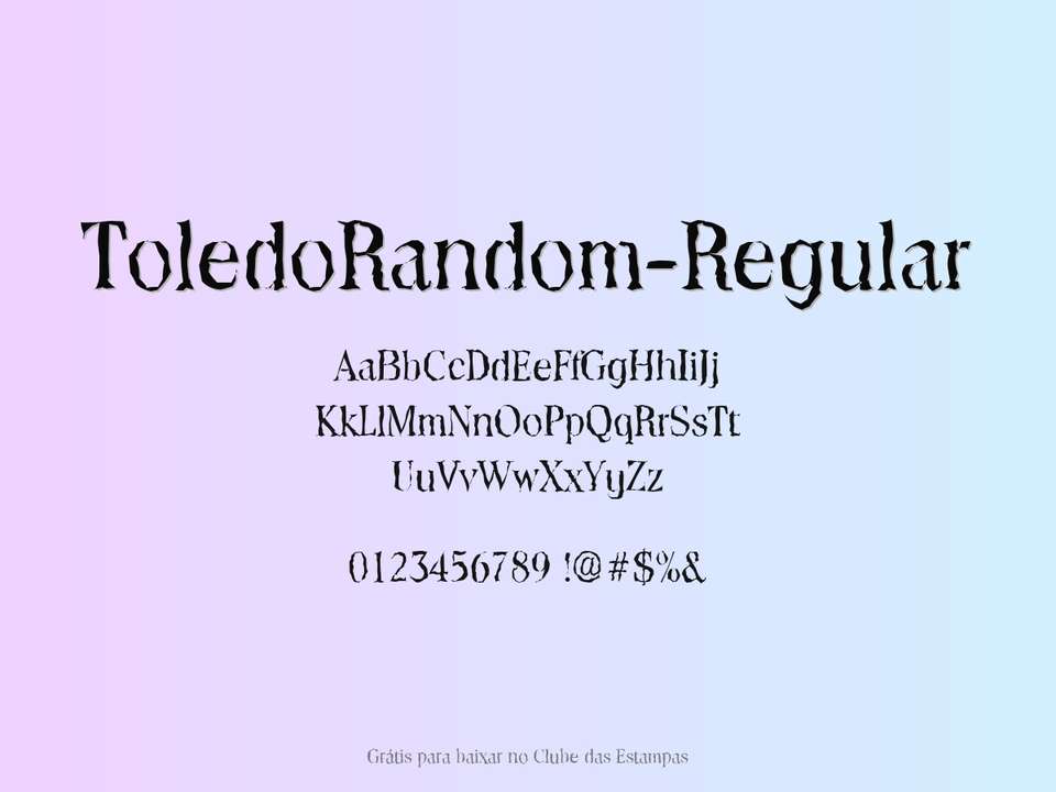 Fonte Toledorandom Regular Grátis Para Baixar