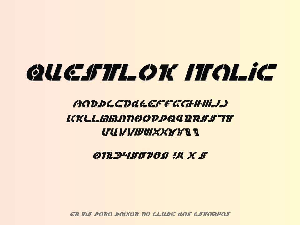 Fonte Questlok Italic Grátis Para Baixar