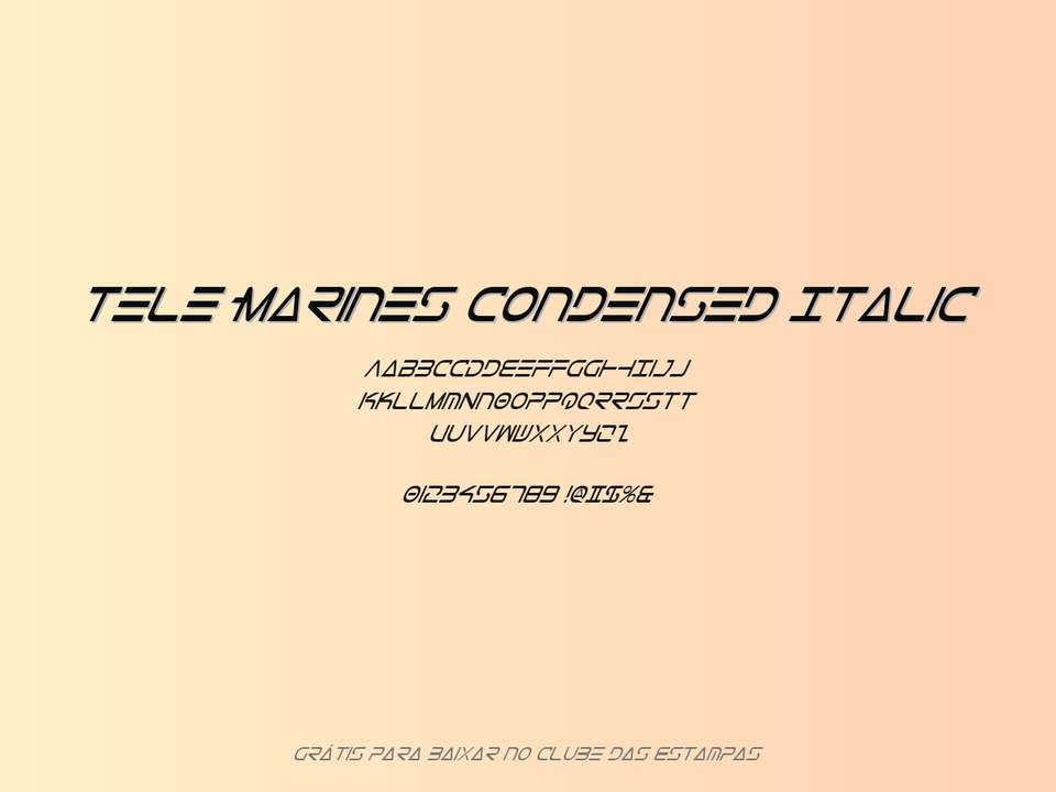 Fonte Tele Marines Condensed Italic Grátis Para Baixar
