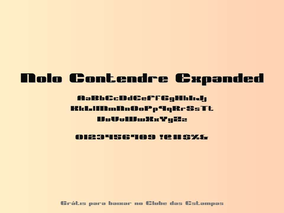 Fonte Nolo Contendre Expanded Grátis Para Baixar