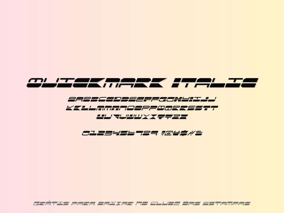 Fonte Quickmark Italic Grátis Para Baixar