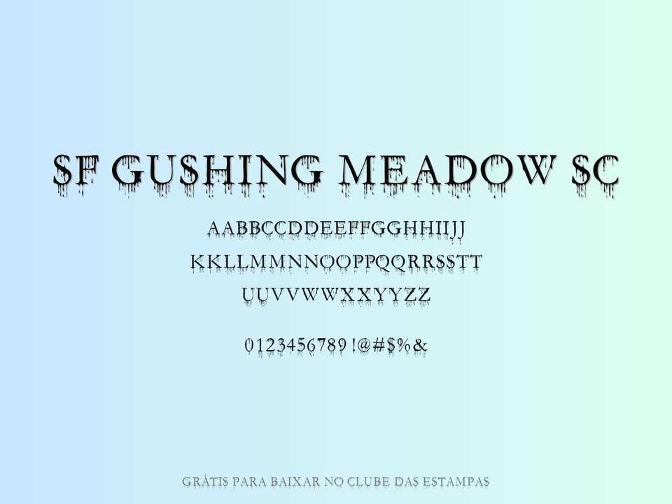Fonte Sf Gushing Meadow Sc Grátis Para Baixar