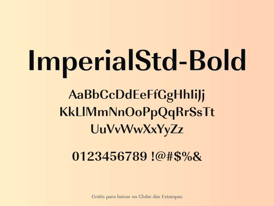 Fonte Imperialstd Bold Grátis Para Baixar