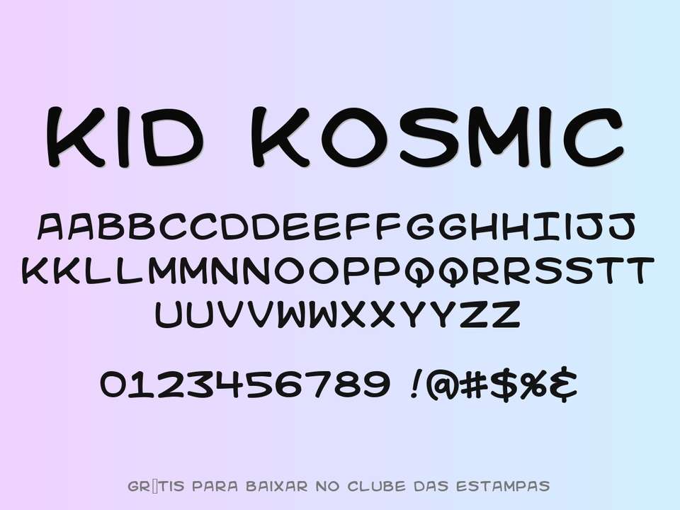 Fonte Kid Kosmic Grátis Para Baixar