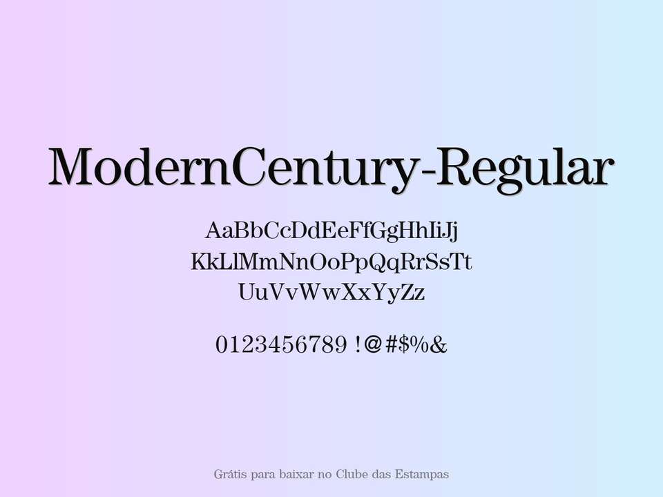 Fonte Moderncentury Regular Grátis Para Baixar