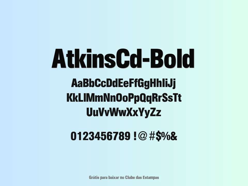 Fonte Atkinscd Bold Grátis Para Baixar