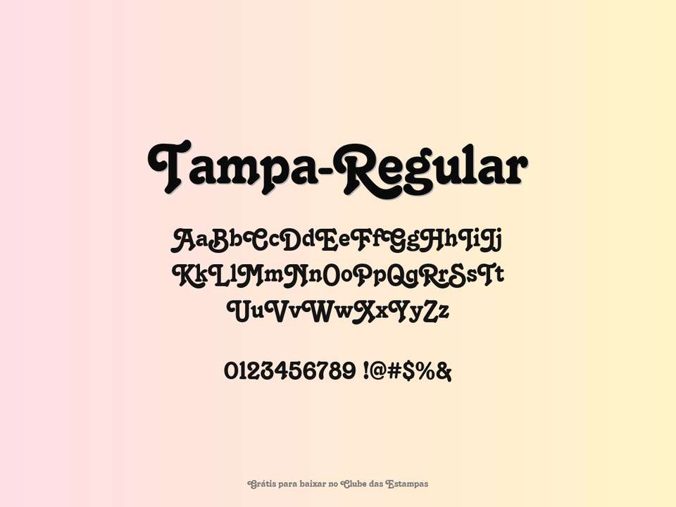 Fonte Tampa Regular Grátis Para Baixar