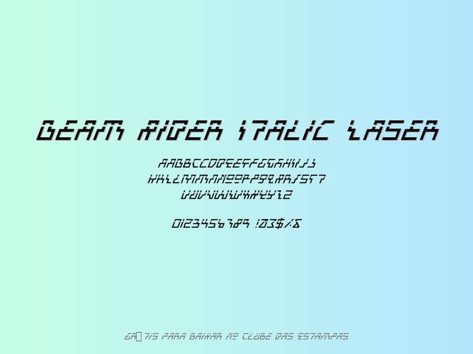 Fonte Beam Rider Italic Laser Grátis Para Baixar